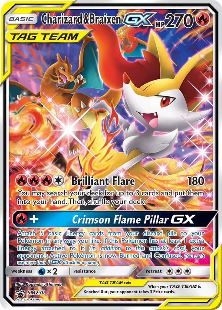 Charizard & Braixen-GX, SM Black Star Promos